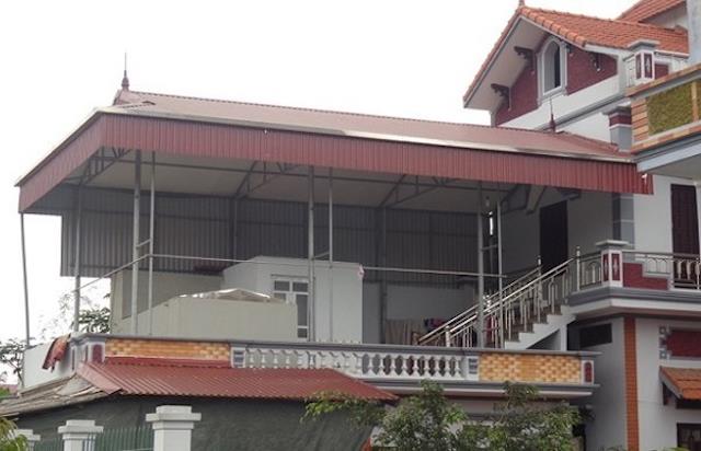 Mái che sân thượng bằng tôn