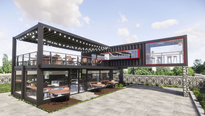 Quán cafe khung thép tại Bà Rịa Vũng Tàu