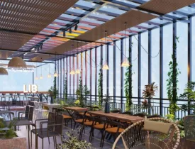 Thi công mái che sân thượng cho quán Cafe, Nhà hàng tầng thượng