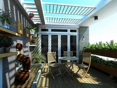 Biến sân thượng thành nơi thư giãn lý tưởng với mái che đẹp, tiện lợi