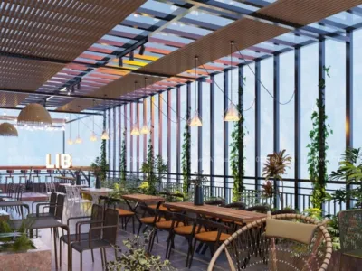 Thi công mái che sân thượng cho quán Cafe, Nhà hàng tầng thượng