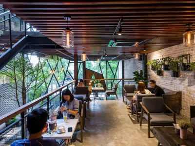 Báo giá thi công quán cafe khung thép tại Phú Mỹ - Bà Rịa Vũng Tàu
