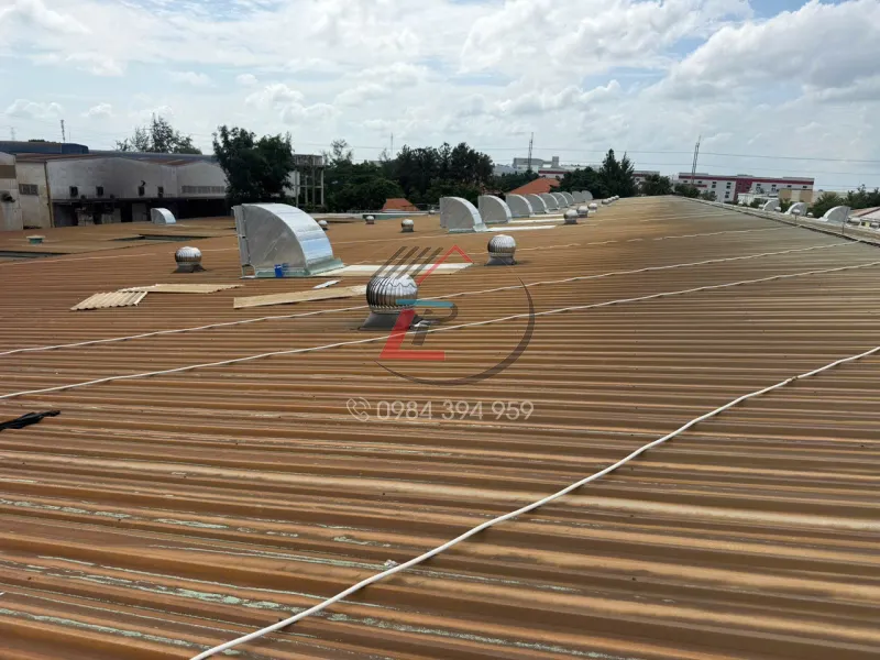 Thiết kế hệ thống thông gió và quạt hút hơi nóng nhà xưởng tại Phú Mỹ