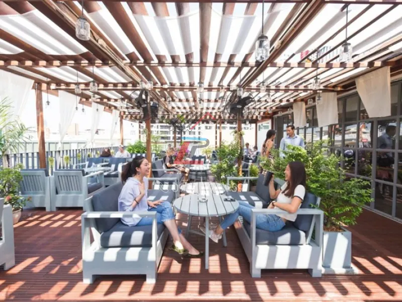 mái che quán trà sữa