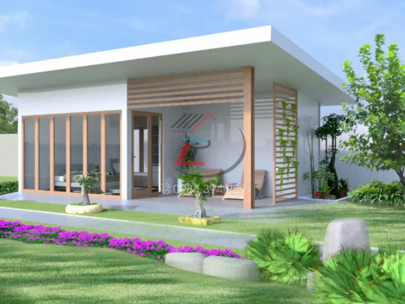Nhà tiền chế dưới 100 triệu có sân vườn