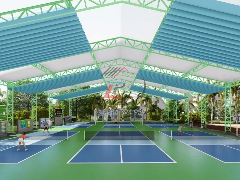 mái che sân pickleball
