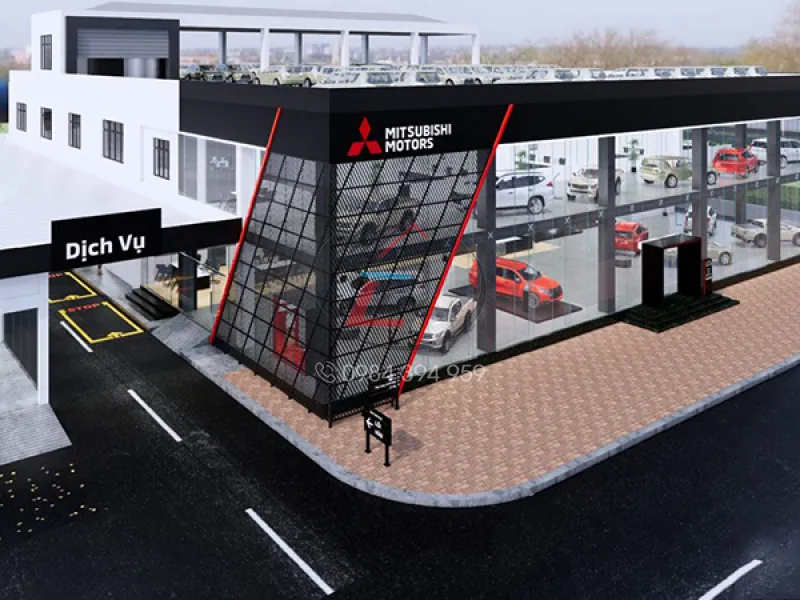 nhà thép tiền chế showroom ô tô