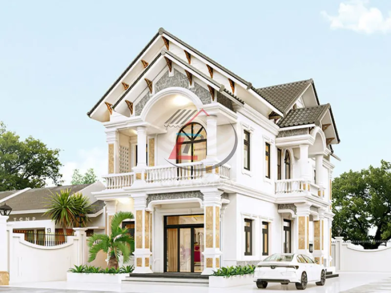 Nhà tiền chế 2 tầng mái thái