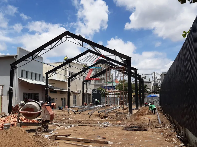 Quán cà phê khung thép tiền chế