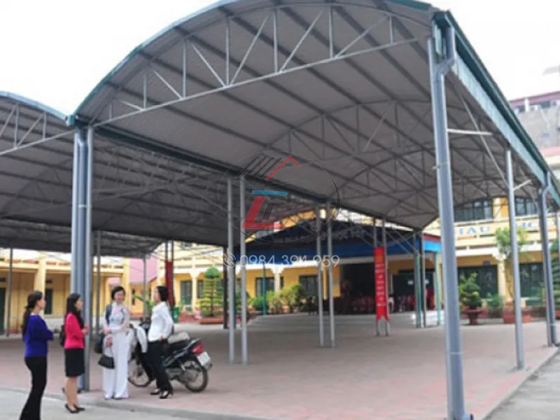  Mái xếp vòm cong trường học