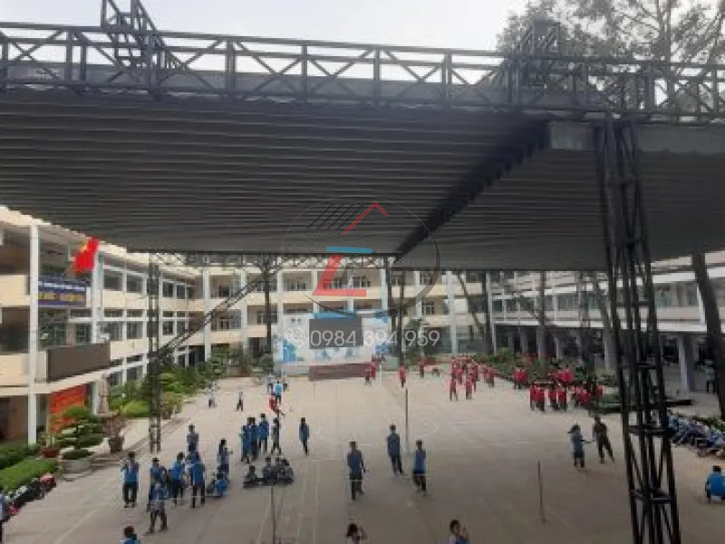 Mái xếp lượn sóng cho trường học