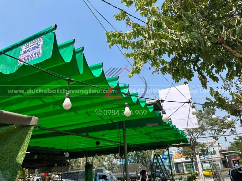 Mái xếp di động quán cà phê